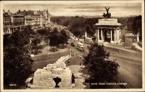Ak London City England, Hyde Park Corner
