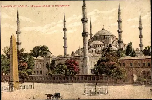 Künstler Ak Konstantinopel Istanbul Türkei, Mosquee Ahmed et Hippodrome