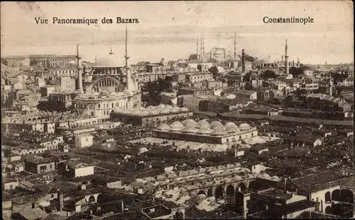 Ak Konstantinopel Istanbul Türkei, Vue panoramique des Bazars