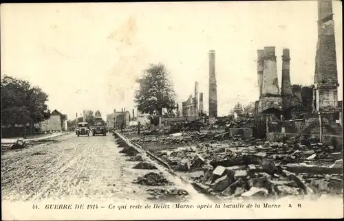 Ak Heiltz Marne, Guerre de 1914, Ce qui reste de Heiltz apres la bataille de la Marne