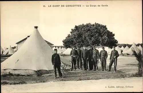 Ak Cercottes Loiret, Le Camp, Le Corps de Garde