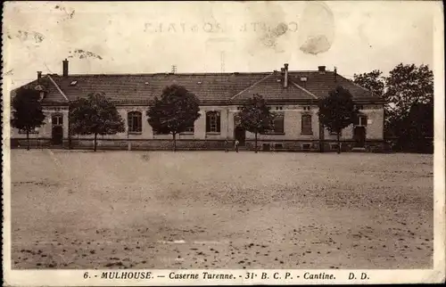 Ak Mulhouse Mülhausen Elsass Haut Rhin, Caserne Turenne, Cantine