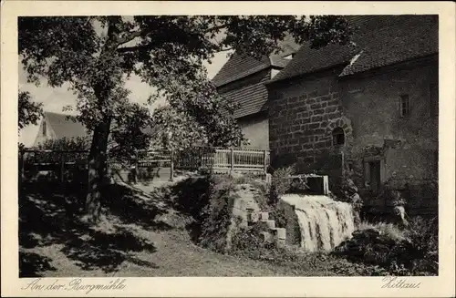 Ak Zittau in der Oberlausitz, Partie an der Burgmühle
