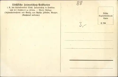 Ak Zittau in der Oberlausitz, Partie an der Burgmühle