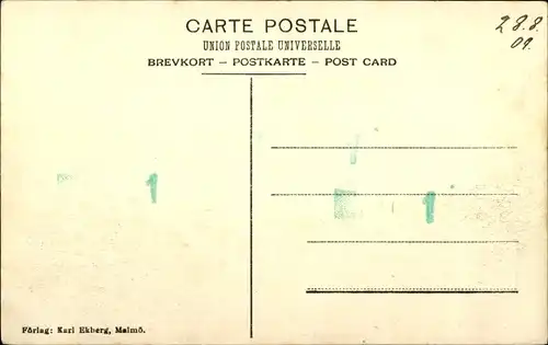 Ak Malmö Schweden, Regementsgatan med Realskolan, Stadtansicht
