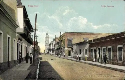 Ak Veracruz Mexico, Calle Zamora