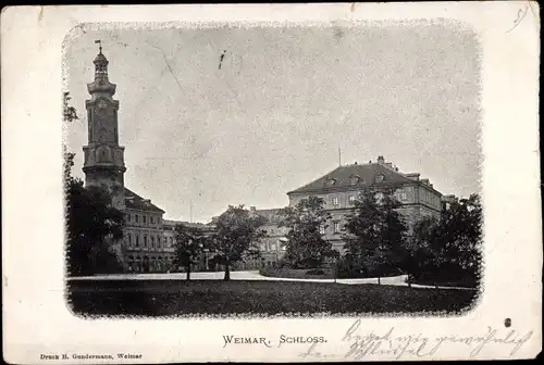 Ak Weimar in Thüringen, Schloss, Außenansicht