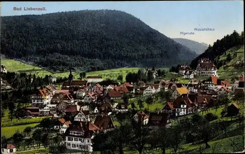 Ak Bad Liebenzell, Pilgerruhe, Missionshaus, Panorama