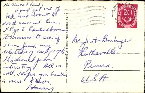 Ak Heidelberg am Neckar, Ortsansicht vom Philosophenweg, Brücke