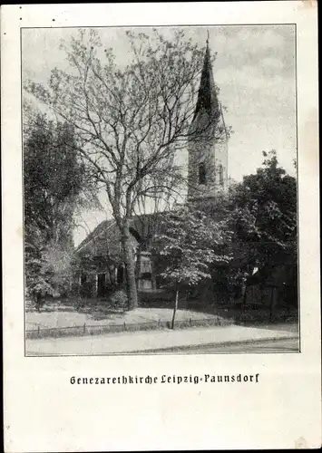 Ak Paunsdorf Leipzig in Sachsen, Genezarethkirche, Außenansicht