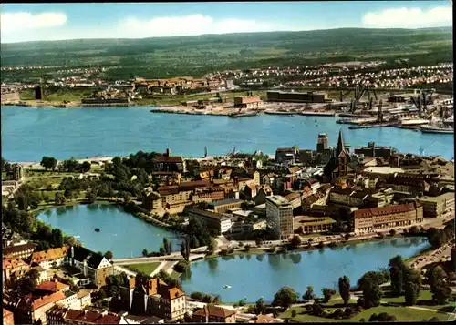 Ak Kiel Schleswig Holstein, Stadtansicht, Luftaufnahme