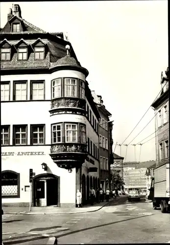 Ak Gera in Thüringen, Erker der Stadt-Apotheke am Markt