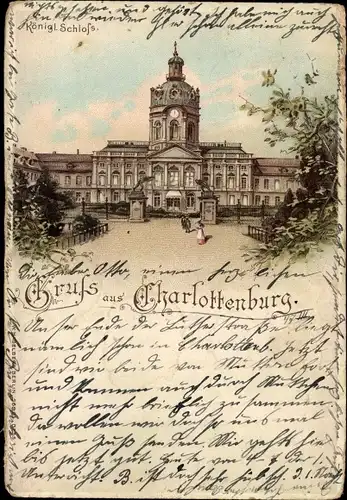 Litho Berlin Charlottenburg, Königl. Schloss