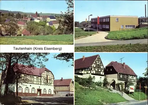 Ak Tautenhain in Thüringen, Kombinierte Kindereinrichtung, Gasthaus Kanone, Rat der Gemeinde