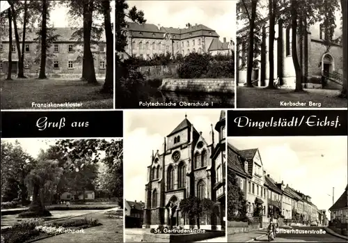 Ak Dingelstädt Eichsfeld Thüringen, Kerbscher Berg, St. Gertrudenkirche, Franziskanerkloster, POS I