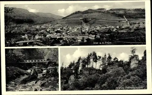 Ak Irrel in der Eifel, Panorama, Wasserfall, Ams Lay Teufelsschlucht