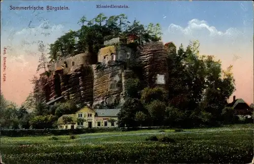 Ak Sloup v Čechách Bürgstein Region Reichenberg, Einsiedlerstein