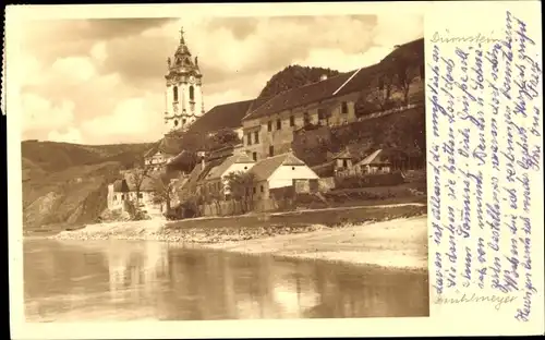 Foto Ak Dürnstein an der Donau Wachau Niederösterreich, Ortsansicht, Turm