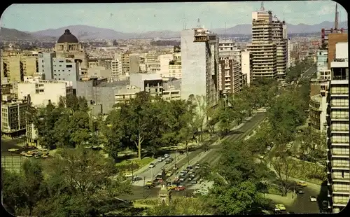 Ak Mexico, The Paseo de la Reforma with the Cuauhtemoc Circle in the foreground