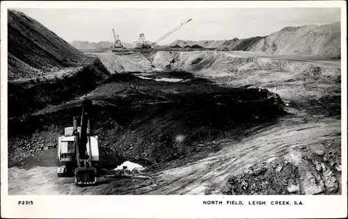 Ak Leigh Creek Australien, North Field, Coalfield, Kohlengrube