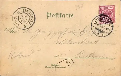 Litho Kevelaer am Niederrhein, Pfarrkirche, Kreuzbaum, Kapellenplatz, Kreuzweg