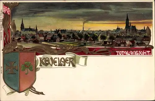 Präge Wappen Litho Kevelaer am Niederrhein, Totalansicht