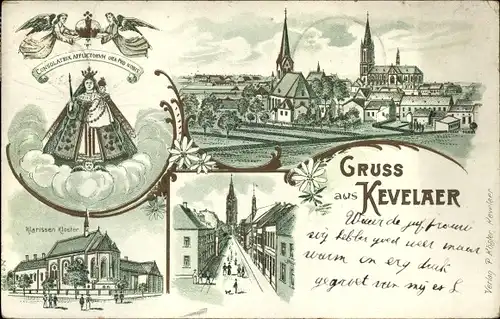 Litho Kevelaer am Niederrhein, Klarissen Kloster, Kirche, Gnadenbild