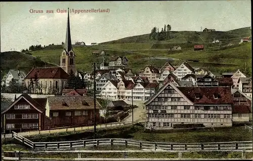 Ak Gais Kanton Appenzell Ausserrhoden Schweiz, Blick auf den Ort