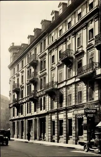 Ak Zürich Stadt Schweiz, Partie am Stadthof, Posthotel