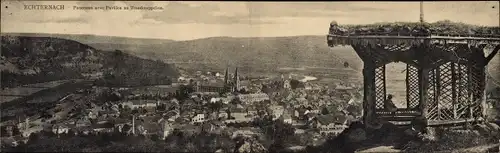 Klapp Ak Echternach Luxemburg, Stadtpanorama