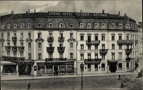 Ak Bâle Basel Stadt Schweiz, Grand Hotel Victoria & National