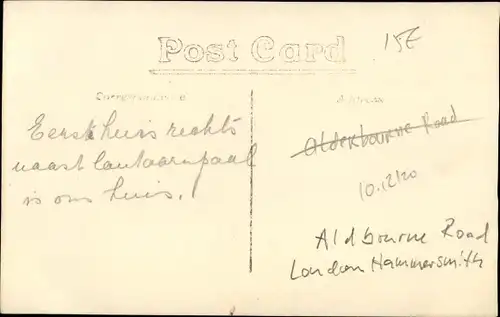 Foto Ak Hammersmith London England, Aldbourne Road
