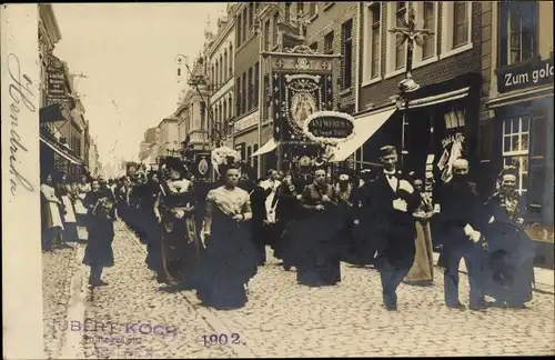 Foto Ak Kevelaer am Niederrhein, Prozession 1902