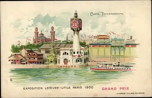 Halt gegen das Licht Litho Litho Weltausstellung Paris 1900, Exposition Lefevre Utile, Grand Prix