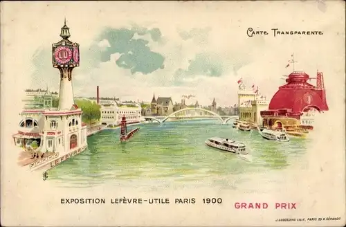 Halt gegen das Licht Litho Litho Weltausstellung Paris 1900, Exposition Lefevre Utile, Grand Prix