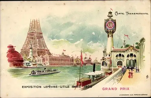 Halt gegen das Licht Litho Litho Weltausstellung Paris 1900, Exposition Lefevre Utile, Grand Prix