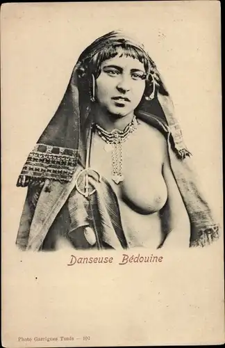 Ak Danseuse Bedouine, Maghreb, Schmuck