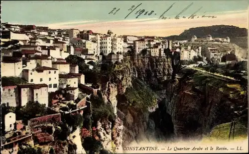 Ak Constantine Algerien, Le Quartier Arabe et le Ravin