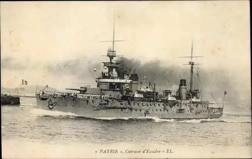 Ak Marine française, Cuirasse d'Escadre, Patrie, Kriegsschiff