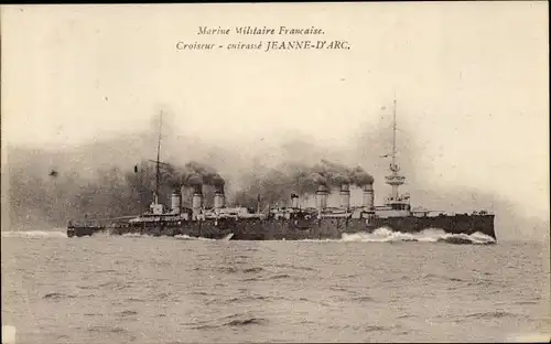 Ak Französisches Kriegsschiff, Croiseur Cuirasse Jeanne D'Arc