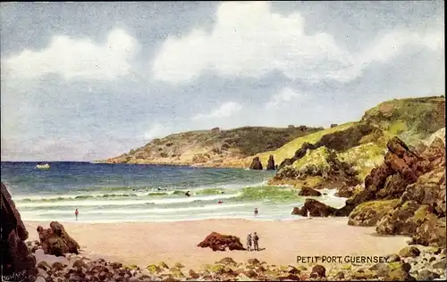 Ak Guernsey Kanalinseln, Petit Port