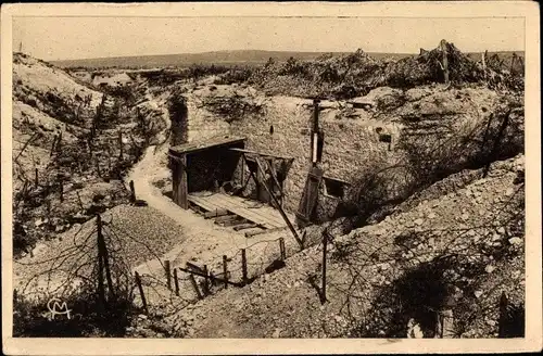 Ak Verdun Meuse, Fort de Vaux, Le Fosse Nord