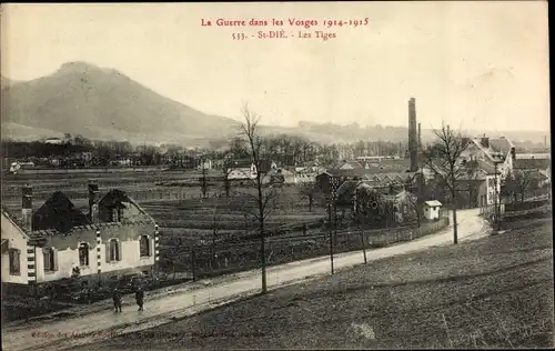 Ak Saint Dié des Vosges, Les Tiges, Ruinen