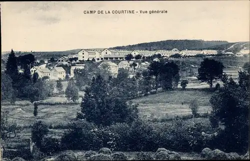 Ak La Courtine Creuse, Camp, Vue generale, Panorama