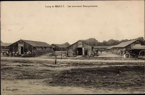 Ak Mailly le Camp Aube, Camp de Mailly - Les nouveaux Baraquements