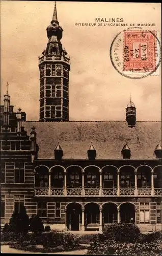 Ak Mechelen Mecheln Malines Flandern Antwerpen, Interieur de l'Academie du musique