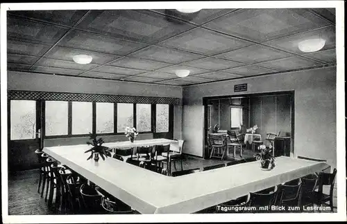 Ak Solingen Westfalen, Diakonissenwerk Bethanien, Jugendheim Aufderhöhe, Tagungsraum, Leseraum