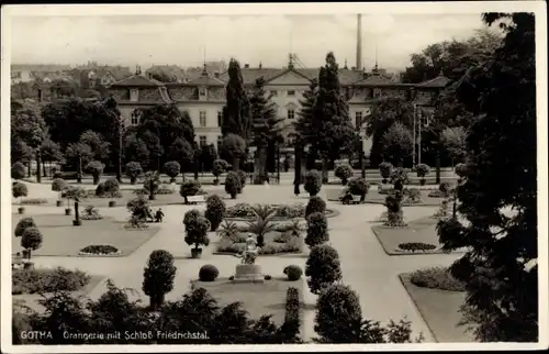 Ak Gotha in Thüringen, Orangerie mit Schloß Friedrichstal