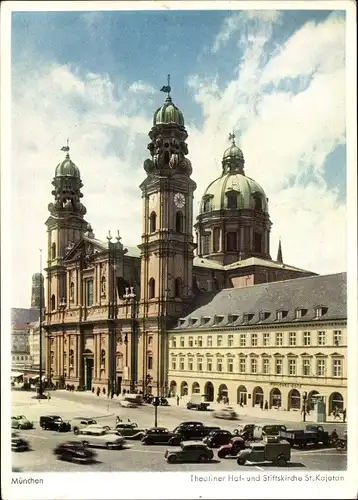 Ak München, Theatiner Hof- und Stiftskirche St. Kajetan, Außenansicht