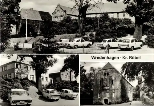 Ak Wredenhagen Röbel an der Müritz, Fritz Weineck Oberschule, Kulturhaus, Historische Schmiede